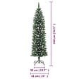 VIDAXL - vidaXL Sapin de Noël artificiel mince avec support 240 cm PVC - vignette