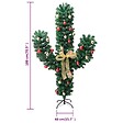 VIDAXL - vidaXL Cactus de Noël avec support et LED Vert 180 cm PVC - vignette
