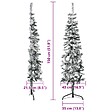 VIDAXL - vidaXL Demi sapin de Noël artificiel mince avec neige floquée 150 cm - vignette