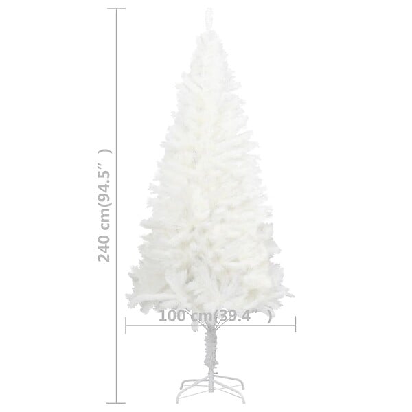 VIDAXL - vidaXL Arbre de Noël artificiel aiguilles réalistes blanc 240 cm - large