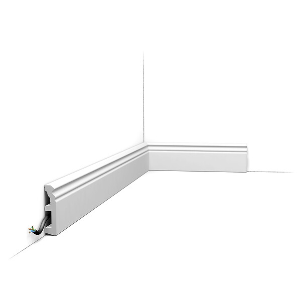 ORAC DECOR - Pack 10 mètres Plinthes SX195 avec colle - Orac x Cimaises-et-plus - 8 x 1,9 x200cm (h x p x L) - plinthe décorative polymère - large