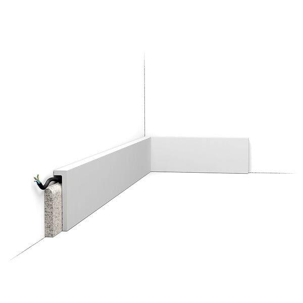 ORAC DECOR - Pack 10 mètres Plinthes de rénovation SX171 avec colle - Orac x Cimaises-et-plus - 10x2,2x200cm (h x p x L) - surplinthe décorative polymère - large