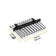 EMUCA - Porte-pantalons extractible, 11 tiges, guides d'extraction totale, Acier, Peint en noir - vignette