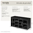 TECTAKE - Meuble à chaussures Banc de rangement avec coussin d'assise 103,5x48x30cm noir - vignette
