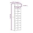 VIDAXL - vidaXL Meuble à  chaussures Sonoma gris 54x34x183 cm Bois d'ingénierie - vignette