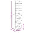 VIDAXL - vidaXL Armoire à  chaussures Blanc 54x34x183 cm Bois d'ingénierie - vignette