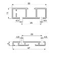 EMUCA - Système de montage en surface Flow 2 en kit pour une armoire avec 2 portes coulissantes en bois avec fermeture souple. - vignette