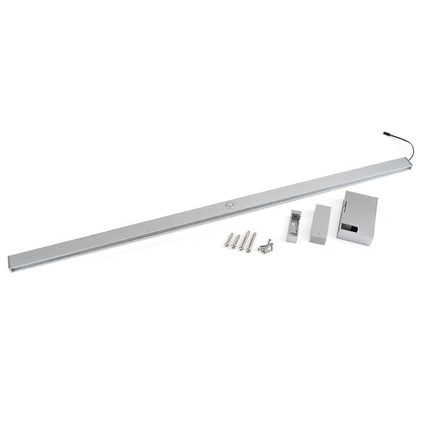 EMUCA - barre de penderie pour armoire Castor avec lumière LED, batterie amovible et détecteur de mouvement, 558, Anodisé mat. - large