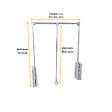 EMUCA - Penderie rabattable pour armoire Hang, 450 - 600, Chromé, Acier et Plastique. - vignette