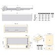 EMUCA - Kit de tiroir pour cuisine et sdb Concept - H. 138mm - P. 500mm - Fermeture amortie - Acier - Anthracite - vignette