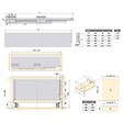 EMUCA - Kit de tiroir pour cuisine et sdb Concept - H. 185mm - P. 400mm - Fermeture amortie - Acier - Anthracite - vignette