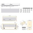 EMUCA - Kit de tiroir pour cuisine et sdb Concept - H. 105mm - P. 500mm - Fermeture amortie - Acier - Blanc - vignette