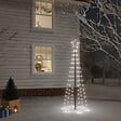 VIDAXL - vidaXL Sapin de Noël avec piquet Blanc froid 108 LED 180 cm - vignette