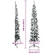 VIDAXL - vidaXL Demi sapin de Noël artificiel mince avec neige floquée 240 cm - vignette