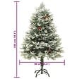 VIDAXL - vidaXL Sapin de Noël pré-éclairé et pommes de pin vert 150cm PVC et PE - vignette
