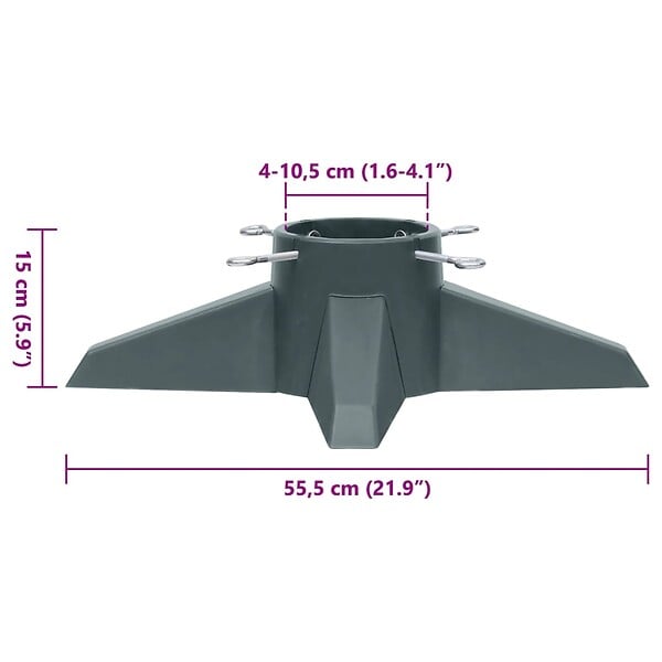 VIDAXL - vidaXL Support de sapin de Noël Vert 55,5x55,5x15 cm - large
