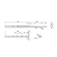 EMUCA - Lot de 5 jeux de coulisses pour tiroirs, roulement à billes, hauteur 45mm, profondeur 500mm, à sortie totale, avec push, fermeture amortie, zingué - vignette