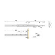 EMUCA - Lot de 5 jeux de coulisses pour tiroirs, roulement à billes, hauteur 45mm, profondeur 400mm, à sortie totale, avec push, fermeture amortie, zingué - vignette