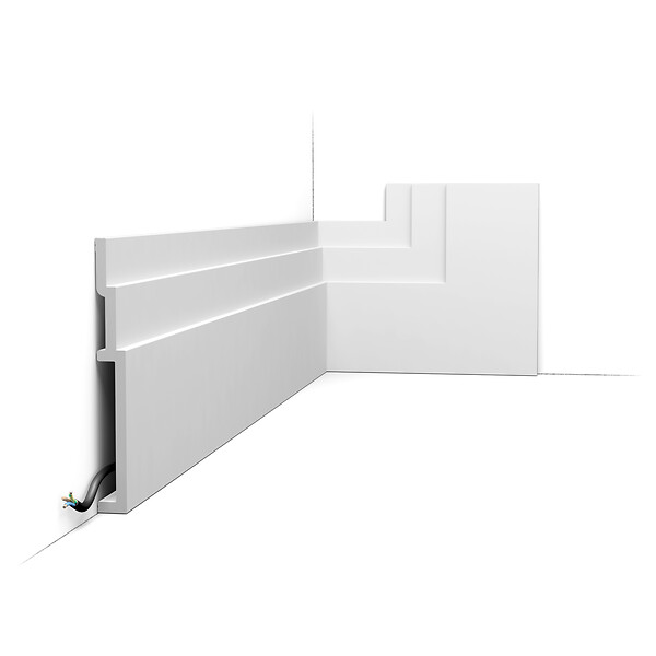 ORAC DECOR - SX181 Plinthe Orac Decor - 20 x 2,2x200cm (h x p x L) - plinthe décorative polymère A l'unité - large