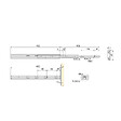 EMUCA - Lot de 5 jeux de coulisses pour tiroirs, roulement à billes, hauteur 45mm, profondeur 450mm, à sortie totale, avec push, fermeture amortie, zingué - vignette