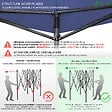 VOUNOT - Tonnelle de jardin renforcée 3x3m pliable avec 4 parois et sac de transport a roulette bleue - vignette