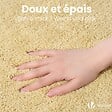 VOUNOT - Lot de 2 Tapis de Bain Antidérapant microfibre 50x80cm beige - vignette