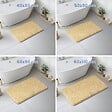 VOUNOT - Lot de 2 Tapis de Bain Antidérapant microfibre 50x80cm beige - vignette