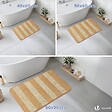 VOUNOT - Tapis de Bain Antidérapant chenille microfibre 40x60cm beige - vignette