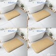 VOUNOT - Tapis de Bain Antidérapant microfibre motif ondulé 50x80cm beige - vignette