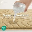 VOUNOT - Tapis de Bain Antidérapant microfibre motif ondulé 50x80cm beige - vignette
