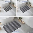 VOUNOT - Lot de 2 Tapis de Bain Antidérapant chenille microfibre 40x60cm gris - vignette