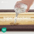 VOUNOT - Tapis de Bain Antidérapant microfibre motif dégradé 50x80cm beige - vignette