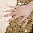 VOUNOT - Lot de 2 Tapis de Bain Antidérapant microfibre motif dégradé 50x80cm beige - vignette