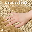 VOUNOT - Tapis de Bain Antidérapant chenille microfibre 60x90cm beige - vignette