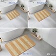 VOUNOT - Tapis de Bain Antidérapant chenille microfibre 60x90cm beige - vignette