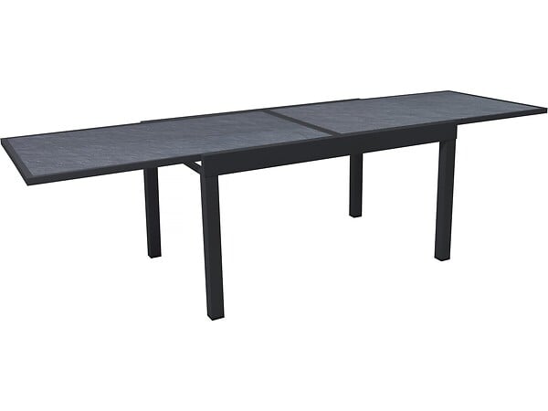 HABITAT ET JARDIN - Table de jardin en aluminium extensible "Lagos" - 140/280 x 90 x 76 cm - Noir - large