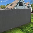 VOUNOT - Brise vue occultant en HDPE 230g/m² 1.8x20m avec attaches de fixation gris - vignette