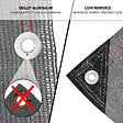 VOUNOT - Brise vue occultant en HDPE 230g/m² 1.8x20m avec attaches de fixation gris - vignette