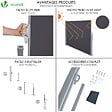 VOUNOT - Paravent retractable avec housse de protection 1.4x3m Anthracite - vignette