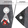 VOUNOT - Brise vue occultant en HDPE 230g/m² 1.8x20m avec attaches de fixation anthracite - vignette