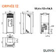 SUPRA - poêle à granulés de bois 11.9kw blanc - orphee 12 blanc - vignette