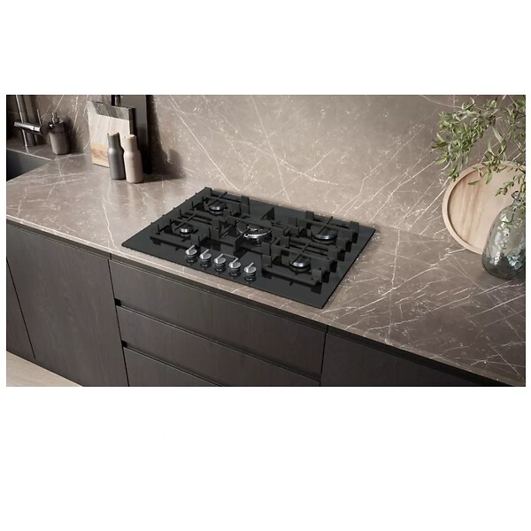 SIEMENS - table de cuisson gaz 75cm 5 feux 11500w noir - EP7A6QI40 - large