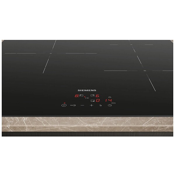 SIEMENS - table de cuisson induction 60cm 3 foyers 4600w noir - EU611BJB5E - large