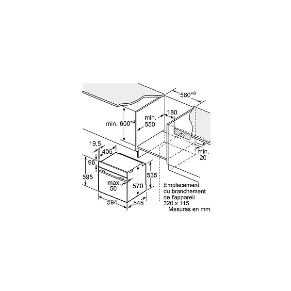 SIEMENS - Four Intégrable  Multifonction 71l 60cm Noir - HB574ABR3F - large