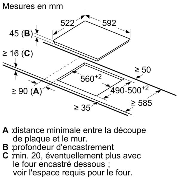 SIEMENS - Table De Cuisson Vitrocéramique 60cm 4 Feux 6600w Noir - ET61RBEB8E - large