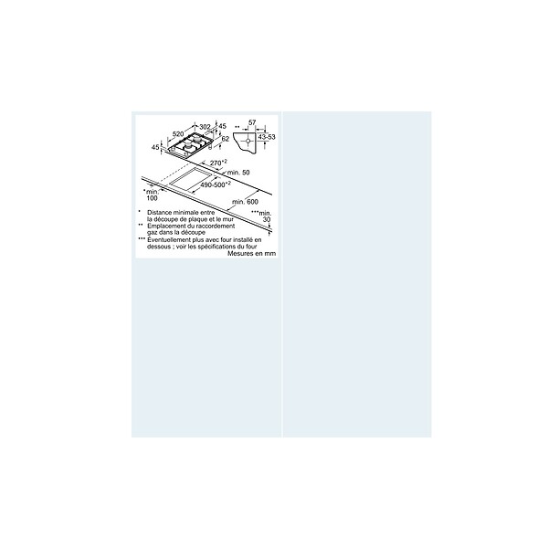 SIEMENS - domino gaz 30cm 2 feux noir - ER3A6BI40 - large