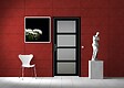 GD MENUISERIES - Bloc Porte Telia Noir Vitrée H204 x L83 cm Côte Tableau P.Droit - vignette