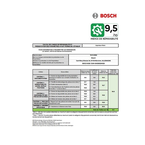 BOSCH - Aspirateur Traineau 750w 78db Rouge - BGC21X350 - large