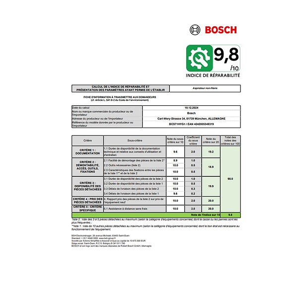BOSCH - aspirateur balai rechargeable 18v blanc - BCS71HYG1 - large
