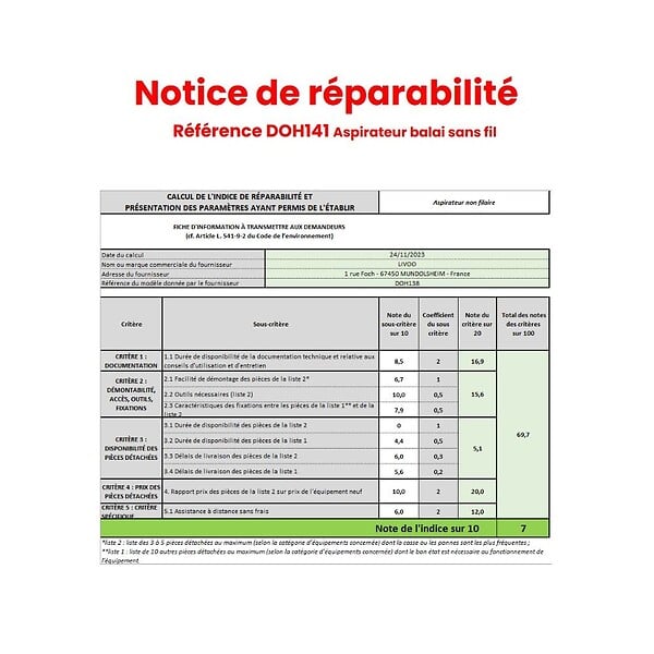 LIVOO - aspirateur balai rehargeable 22.2v - DOH141 - large